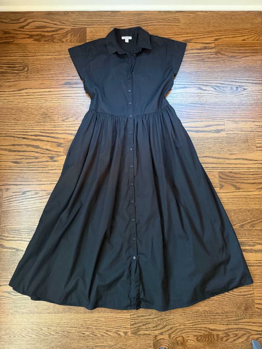 Nordstrom Black Button-Front Maxi Dress